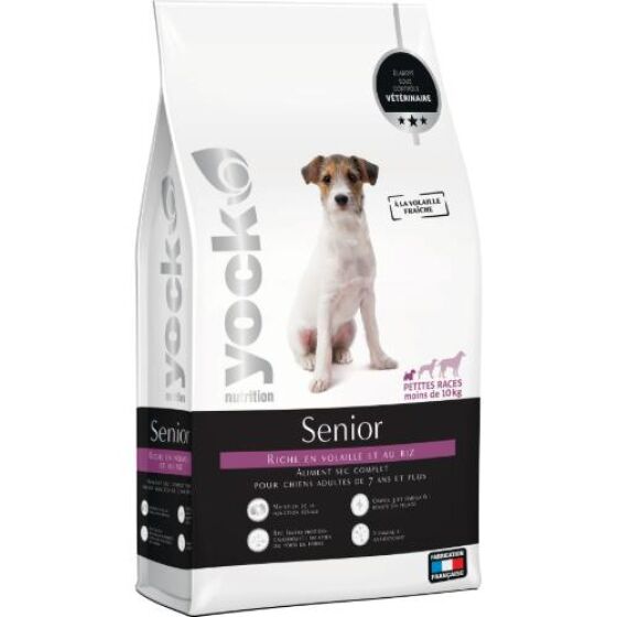 Croquettes pour chien de petites races séniors mature YOCK NUTRITION