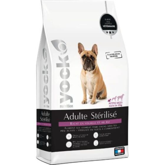 Croquettes Allégées pour petit chien adulte stérilisé, surpoids YOCK NUTRITION
