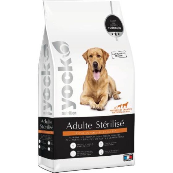 Croquettes YOCK NUTRITION pour chien stérilisé ou en surpoids – moyennes et grandes races