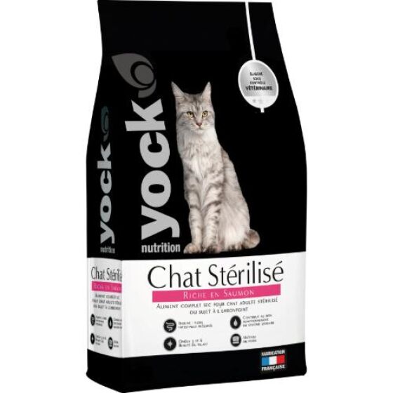 Croquettes au Saumon pour Chat Stérilisé YOCK NUTRITION