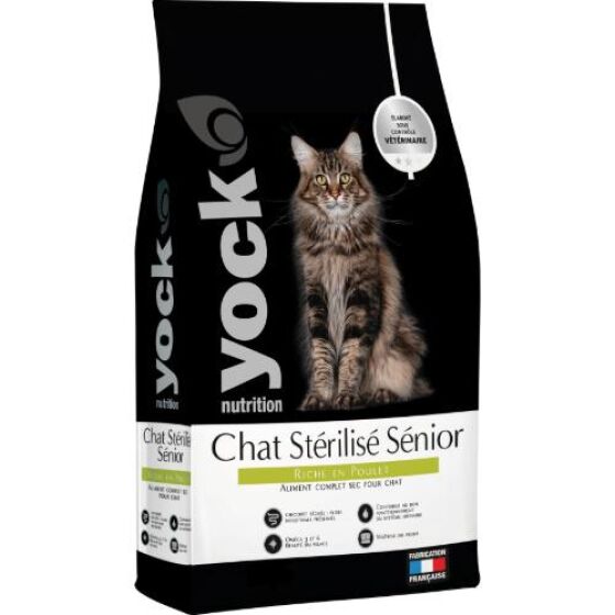 Croquettes pour Chat Stérilisé Senior au Poulet YOCK NUTRITION