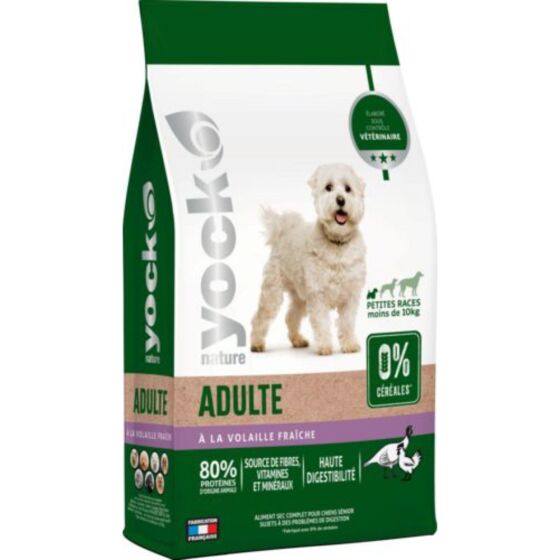 Croquettes sans céréales à la volaille, petit chien– 4 kg YOCK NATURE