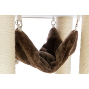 Grand Arbre à chat : hamac, XXL, solide, 174 cm Humberto Beige/Brun foncé