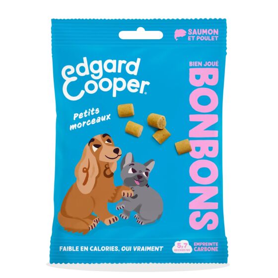 Friandises sans céréales bonbons au saumon et poulet