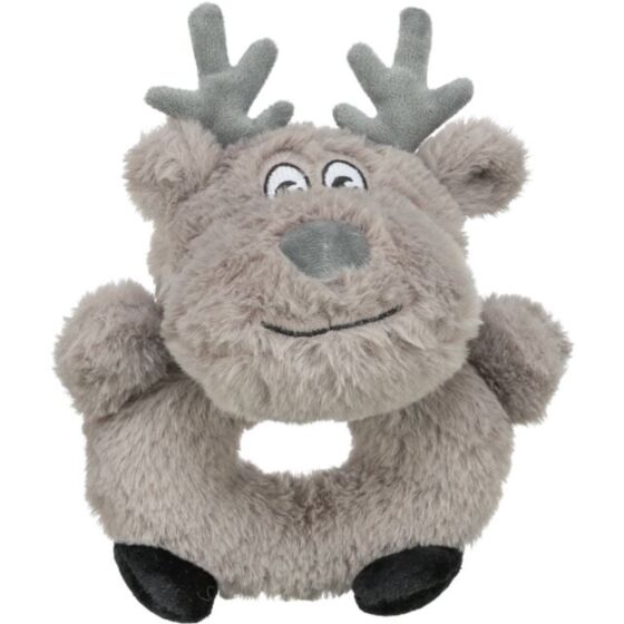 Peluche de Noël renne gris pour chien