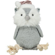 Peluche de Noël hibou avec corde pour chien