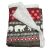 Couverture Noël Sherpa rouge et grise pour chat & chien