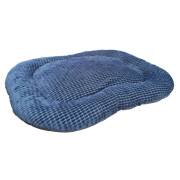 Coussin soft 2 en 1 bi-matière bleu