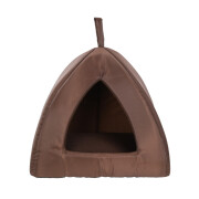 Dôme refuge pour chat marron en tissu 300D déperlant