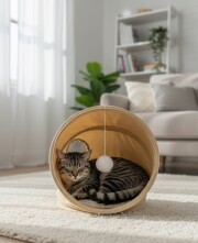 Panier tunnel rétractable pour chat– 38×42 cm