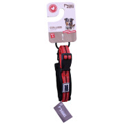 Collier nylon rouge pour chien réfléchissant