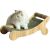 Chaise longue avec griffoir pour chat Boréal en bois FSC