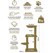 Arbre à chat Boréal en bois FSC 105 cm