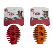 Jouet chien distributeur de friandises balle alvéolée en caoutchouc