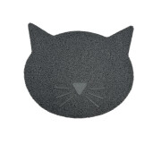 Tapis de toilette pour chat forme tête de chat