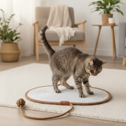Tapis griffoir chat avec corde et balle