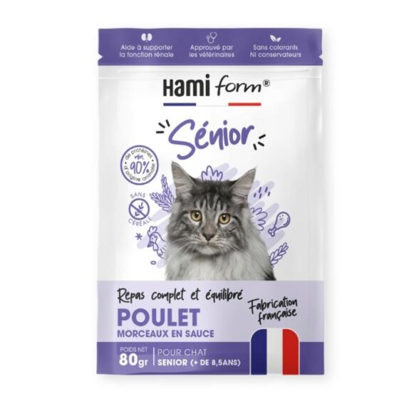 Repas complet humide pour chat sénior 80G