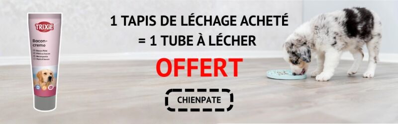 1 tapis de léchage acheté = 1 tube à lécher offert