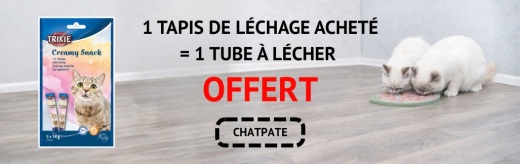1 tapis de léchage acheté = 1 tube à lécher offert